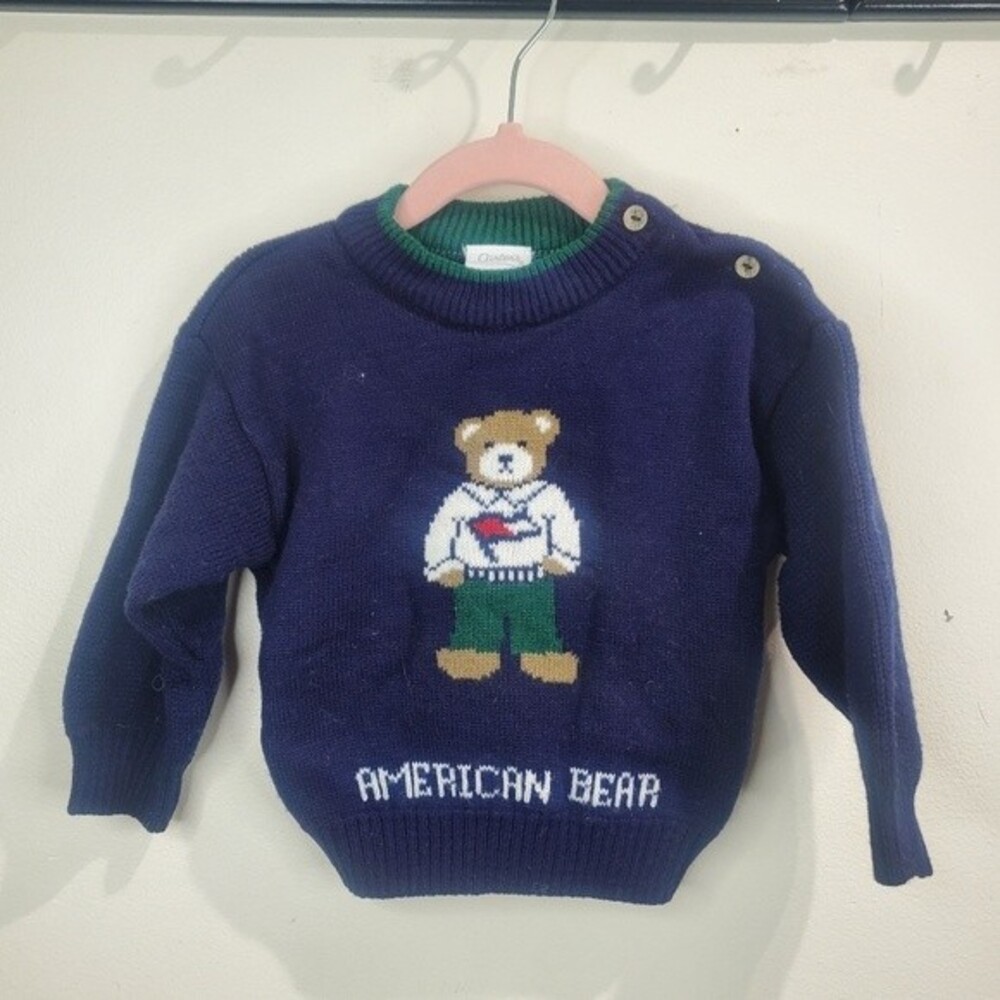 Carter's vintage teddy bear sweater 24 months